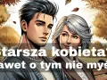 Młody mężczyzna i starsza kobieta siedzą na ławce w parku. Tekst głosi: "Starsza kobieta? Nawet o tym nie myśl!". Jak Kain został ukarany za swoje czyny.