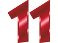 Czerwone, błyszczące cyfry 1 i 1 tworzą liczbę 11. W numerologii 11 jest liczbą mistrzowską, ale redukuje się do 2 (1+1). Może też symbolizować połączenie energii numerologicznej 3 i 11.