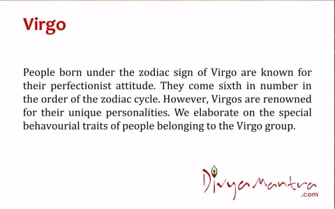 Znak zodiaku Panna (24.08) opisuje ludzi o perfekcjonistycznym usposobieniu, szóstych w cyklu zodiaku.