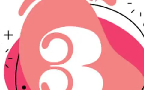 Grafika z liczbą 3, która może pomóc w zrozumieniu, jak obliczyć liczbę numerologiczną.