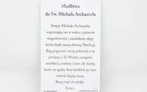 Modlitwa do Św. Michała Archanioła. Prośba o obronę przed złym duchem i szatanem.