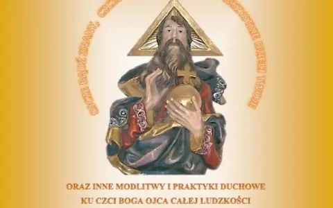 Rzeźba przedstawia Boga Ojca z krzyżem i kulą ziemską. Tekst nawiązuje do modlitwy "Ojcze nasz" i czci Boga Ojca.