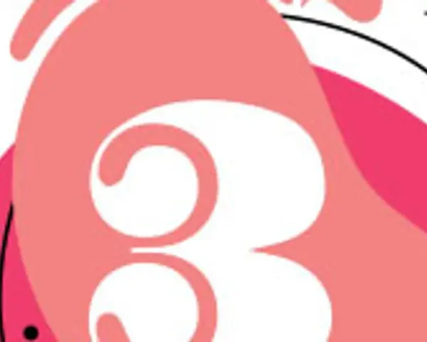 Grafika z liczbą 3, która może pomóc w zrozumieniu, jak obliczyć liczbę numerologiczną.