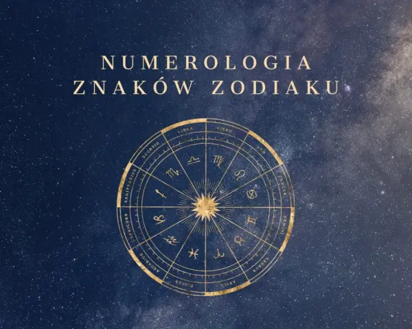 Złoty krąg zodiaku na tle nocnego nieba. Numerologia a znak zodiaku - odkryj powiązania między liczbami a gwiazdami.