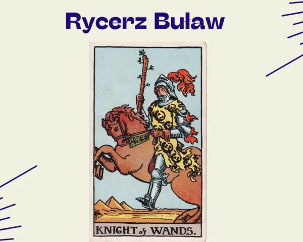 Rycerz buław na koniu, w zbroi, z buławą w dłoni, wyrusza na przygodę.