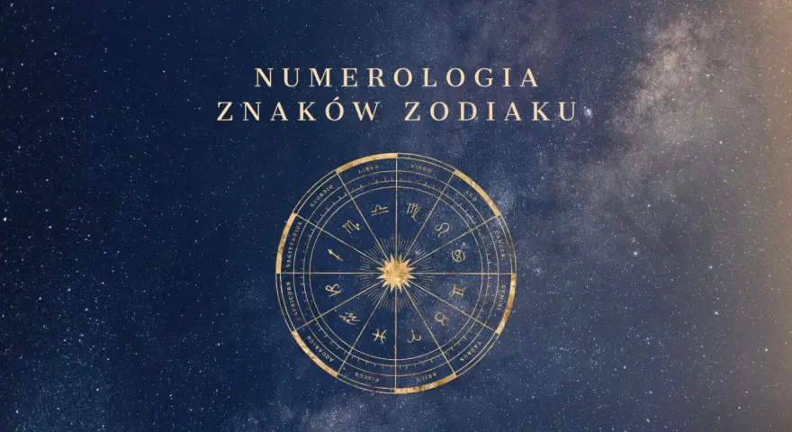 Złoty krąg zodiaku na tle nocnego nieba. Numerologia a znak zodiaku - odkryj powiązania między liczbami a gwiazdami.
