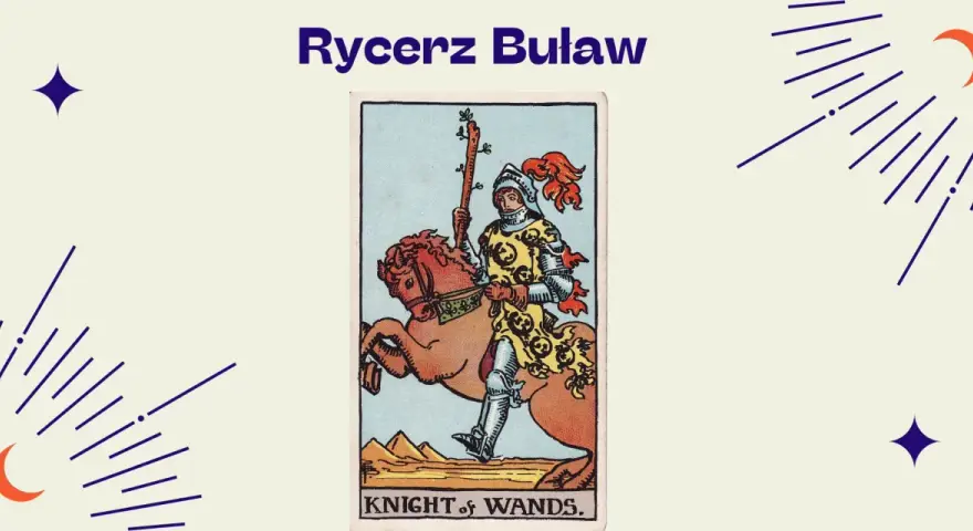 Rycerz buław na koniu, w zbroi, z buławą w dłoni, wyrusza na przygodę.