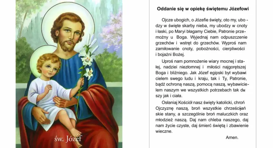 Św. Józef z Dzieciątkiem Jezus, patron dzieci. Modlitwa egzorcyzm za dzieci.