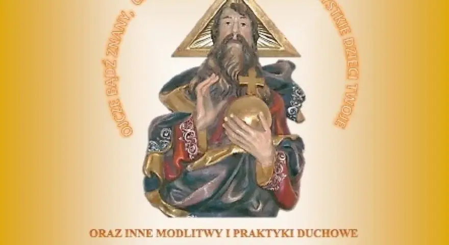 Rzeźba przedstawia Boga Ojca z krzyżem i kulą ziemską. Tekst nawiązuje do modlitwy "Ojcze nasz" i czci Boga Ojca.