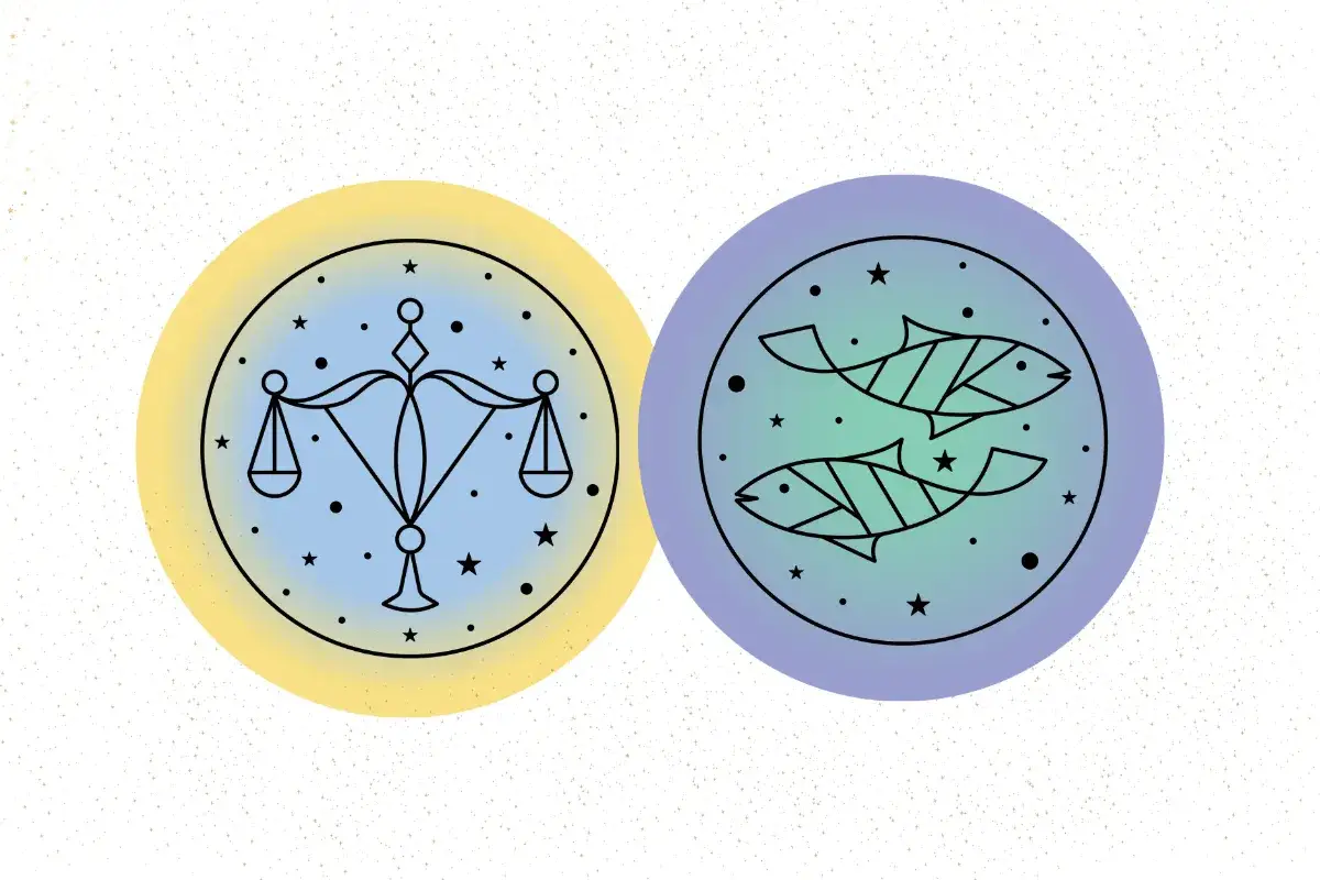 Waga i Ryby: symboliczna przyjaźń dw&oacute;ch znak&oacute;w zodiaku.