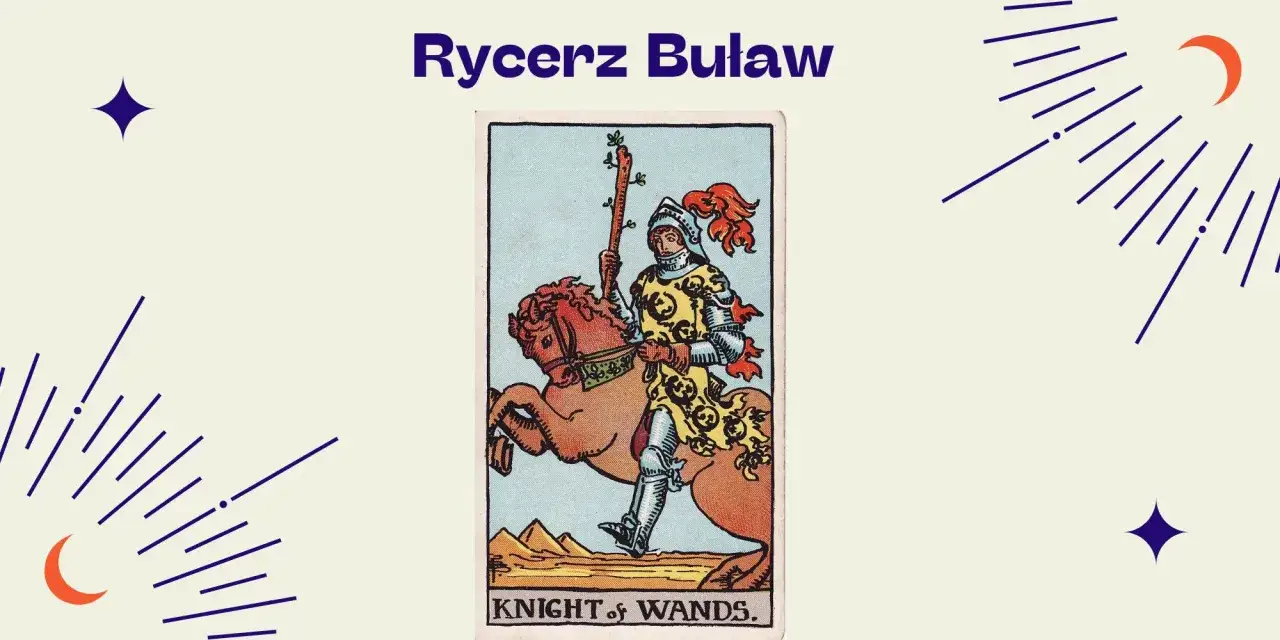 Rycerz buław na koniu, w zbroi, z buławą w dłoni, wyrusza na przygodę.